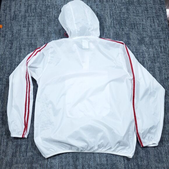 White Atlanta Falcons Rain Jacket Size XL NFL Team Apparel Windbreaker - Picture 2 of 14